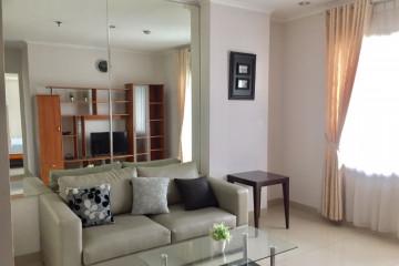 Living Room Low Floor 1BR Apartment with Street view View at Semanggi Apartment