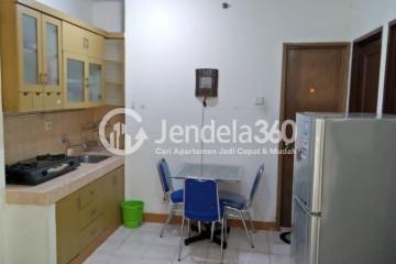 Kitchen Middle Floor 2BR Apartment with City View at Mediterania Gajah Mada Apartment