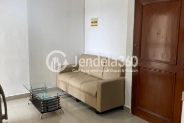 Living Room Homey 2BR Apartment Low Floor with City View at Mediterania Gajah Mada Apartment