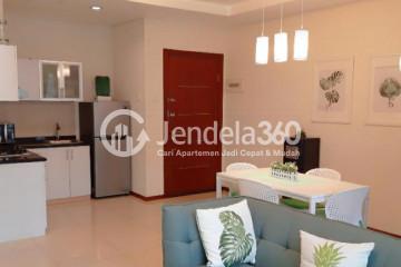 Living Room High Floor 2BR Apartment with city View at Thamrin Residence Apartment