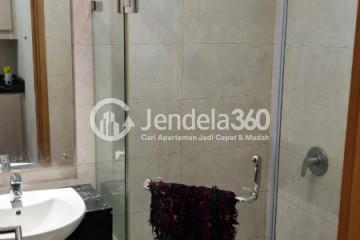 Bathroom Relaxed Studio Apartment Middle Floor with city View at The Mansion Kemayoran Bougenville