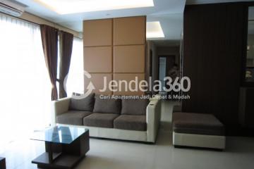 Living Room Restful 3BR Apartment Middle Floor with City View at Thamrin Residence Apartment