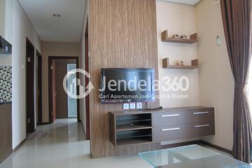 Living Room Restful 3BR Apartment Middle Floor with City View at Thamrin Residence Apartment