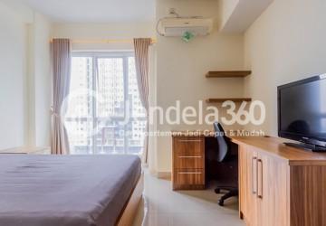 Bedroom High Floor Studio Apartment with City View at Taman Melati Margonda Apartment