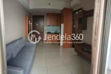 Living Room Low Floor 1BR Apartment with City View at M Town Signature Serpong