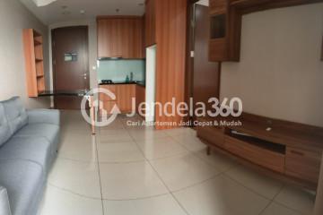 Living Room Low Floor 1BR Apartment with City View at M Town Signature Serpong