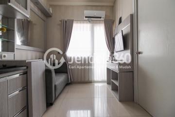 Living Room Green Pramuka City Apartment 2BR Tower Nerine View Main Road