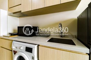 Kitchen Trendy, Fully Furnished Studio Apartment with Toll Road View at Sedayu City Apartment