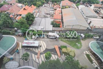 Balcony Compact 1BR Apartment Middle Floor with City and Front Park View at Lavenue Apartment