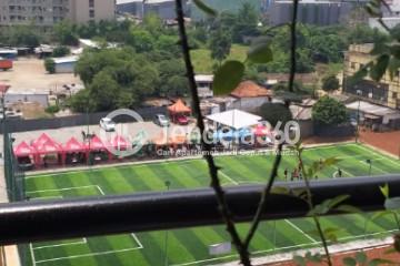 Balcony Low Floor Studio Apartment with City View at Green Lake View Apartment