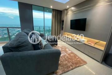 Living Room Low Floor 2BR Apartment with City View at Hillcrest House Apartment