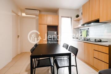 Dining Room Low Floor 3BR Apartment with City View at Kalibata City Green Palace