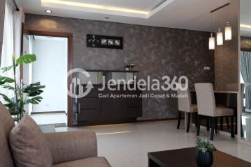 Living Room 3BR Apartment with City View at Thamrin Executive Residence