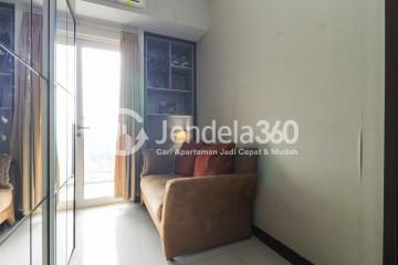 Living Room Comfortable 1BR Apartment Middle Floor with City View at Scientia Residence Summarecon Serpong