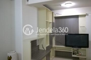 Living Room 1BR Apartment with City View at Kalibata City Apartment