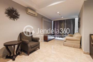 Living Room Kuningan City (Denpasar Residence) 3BR Tower Kintamani Lantai Full Marmer