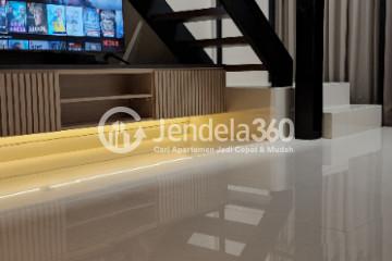 Living Room High Floor 1BR Apartment with City View at Biz Loft Karawaci