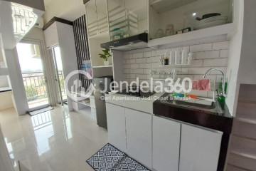 Kitchen 1BR Apartment with City View at Transpark Juanda Apartment