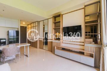 Living Room Low Floor 1BR Apartment with City View at Condominium Marigold Navapark Apartment