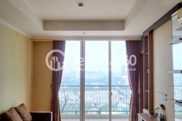 Living Room Compact 1BR Apartment at Ancol Mansion Apartment High Floor