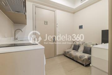 Living Room Stunning 1BR Apartment High Floor with City View at Menara Jakarta Apartment