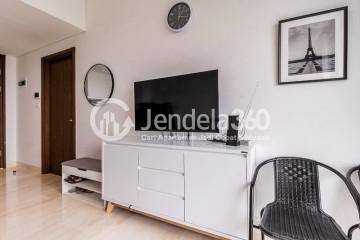 Living Room Peaceful 1BR Apartment with City View, Close to TB Simatupang at Southgate Residence