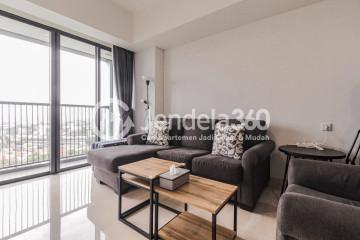 Living Room Peaceful 1BR Apartment with City View, Close to TB Simatupang at Southgate Residence