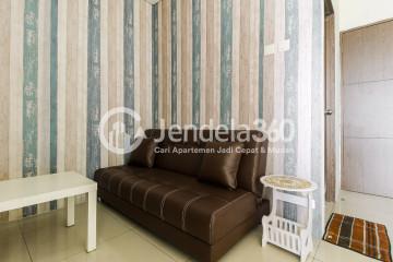 Living Room Middle Floor 1BR Apartment with Sea View at Northland Ancol Residence