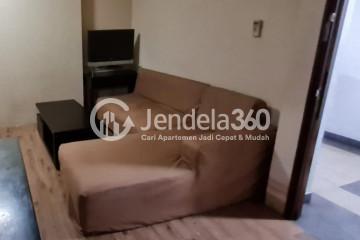 Living Room 2BR Apartment with City View at Mediterania Marina Ancol Apartment