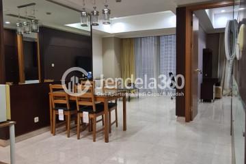 Dining Room Trendy 2BR Apartment Middle Floor with GBK View at Sudirman Mansion Apartment