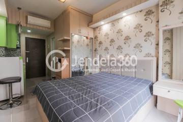 Bedroom Good Deal Studio Apartment Low Floor with Swimming Pool View at Puri Park View Apartment