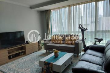 Living Room Fancy Studio Apartment Low Floor with City View at Casablanca Apartment