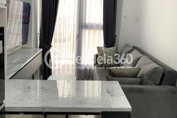 Living Room Low Floor 2BR Apartment with City View at Mahata Tanjung Barat Apartment