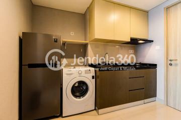 Kitchen Minimalist Japandi 1BR Apartment at Embarcadero Bintaro