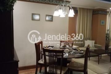 Dining Room Relaxed 2BR Apartment Middle Floor with City View at Somerset Grand Citra Kuningan