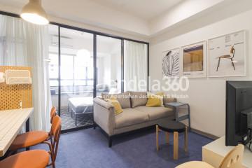 Living Room Australian Modern Studio Apartment with City View at Alam Sutera