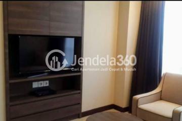 Living Room Restful 1BR Apartment High Floor with City View at Somerset Kencana Residence