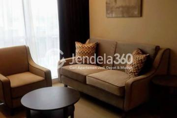 Living Room Restful 1BR Apartment High Floor with City View at Somerset Kencana Residence