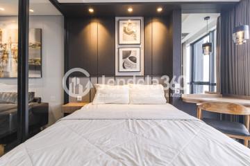 Bedroom Luxurious 1BR Apartment at Alam Sutera with Unblocked City View