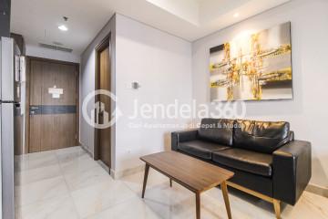 Living Room Luxurious 1BR Apartment at Alam Sutera with Unblocked City View