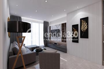 Living Room Middle Floor 2BR Apartment with  View at The Masterpiece Condominium Epicentrum