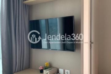 Living Room High Floor 1BR Apartment with City View at Grand Kamala Lagoon Apartment