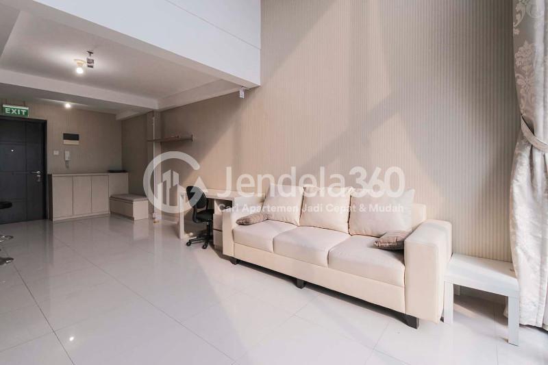 Living Room Best Deal Studio Apartment at Neo Soho Residence Middle Floor