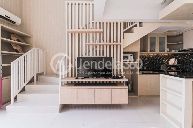 Living Room Best Deal Studio Apartment at Neo Soho Residence Middle Floor