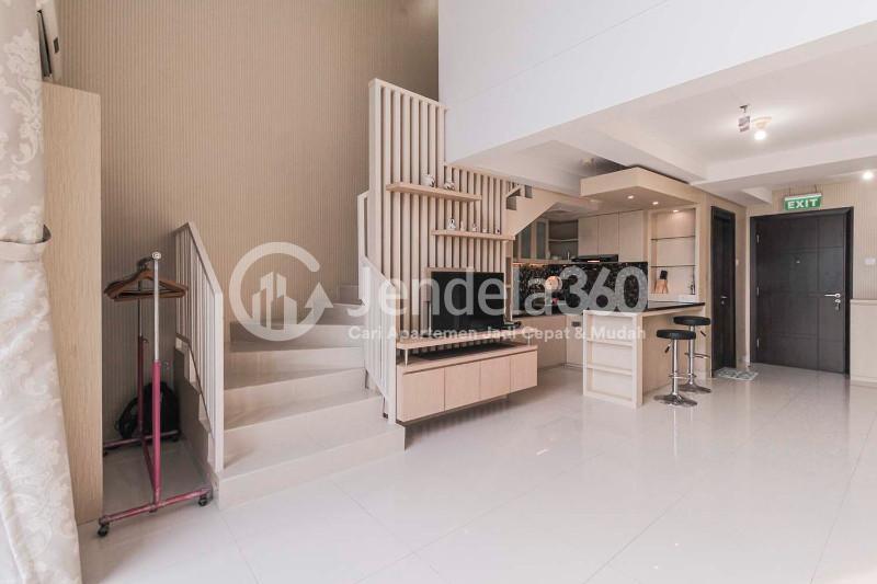 Living Room Best Deal Studio Apartment at Neo Soho Residence Middle Floor