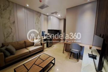 Living Room Best Deal 1BR Apartment Middle Floor with City View at Sudirman Suites Jakarta