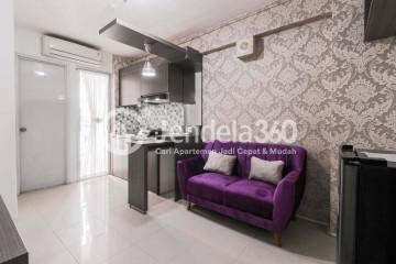 Living Room 2BR Apartment with An Easy Access to Swimming Pool at Bassura City Apartment