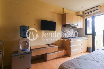 Bedroom Stylish Studio Apartment at Kebagusan City Apartment Low Floor