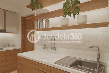 Kitchen 2BR Apartment with City View at Somerset Kencana Residence