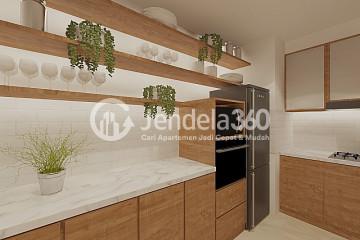 Kitchen 2BR Apartment with City View at Somerset Kencana Residence